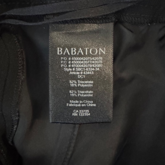 Babaton Crepe Dress Pants Crop Ankle Length in Black, Women's Size 0 - Picture 10 of 10